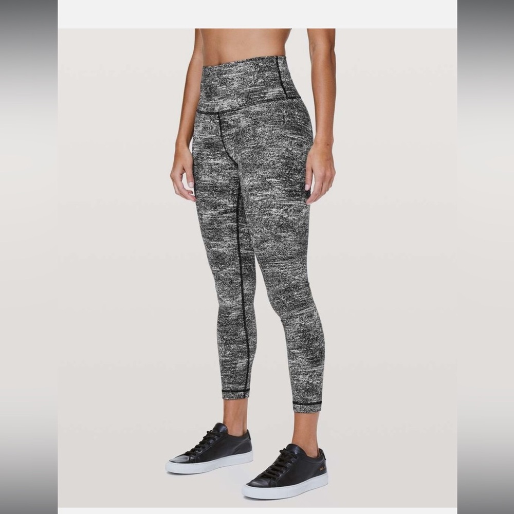 Lululemon Women's Wunder Under Hi-Rise 7/8 Tight Rush Jacquard Yoga Gym Size 12